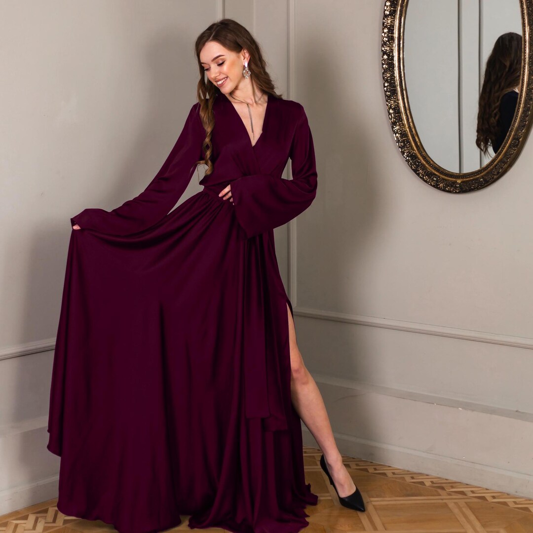 ladies long sleeve party dresses Women's High Collar Chic Sleeves Sequins Maxi Evening Dress fitted bodice with flowing skirt Neckline 11 Elegant Long Sleeve Wedding