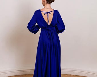 royal blue ombre bridesmaid dress Royal Blue Ombre Sparkly Prom Dresses Celebrity Style Formal Dresses ARD2240