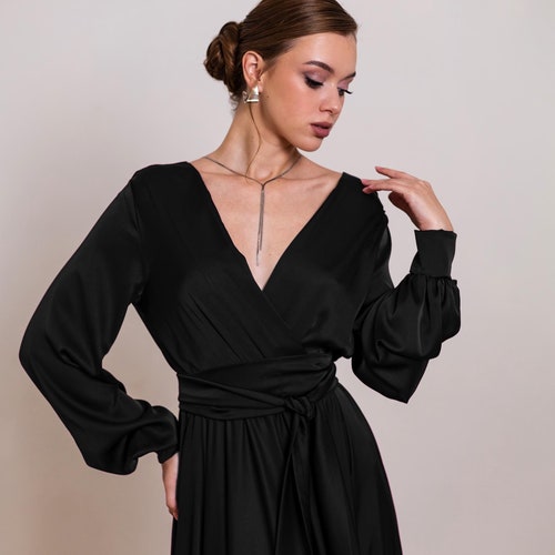 strapless open back dress Mandy | Long Sleeve Open Back Maxi Dress