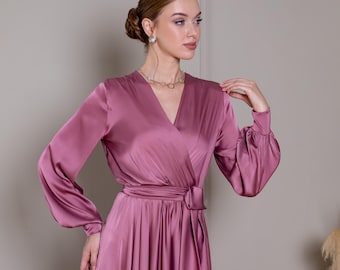 Formal Dresses For Mother Of Bride Dusty Pink Cocktail Dress Elegant Woman Dress For Wedding Guest Mother Of The Groom Dress Event Dress