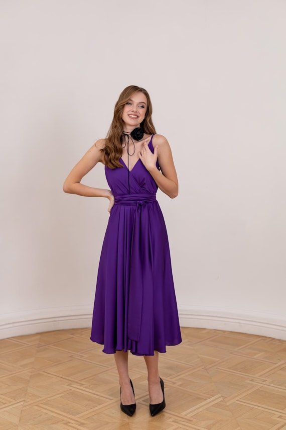 sachin and babi light blue dress Royal Purple Bridesmaid Dresses main image 1