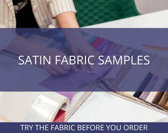 Satin fabric samples