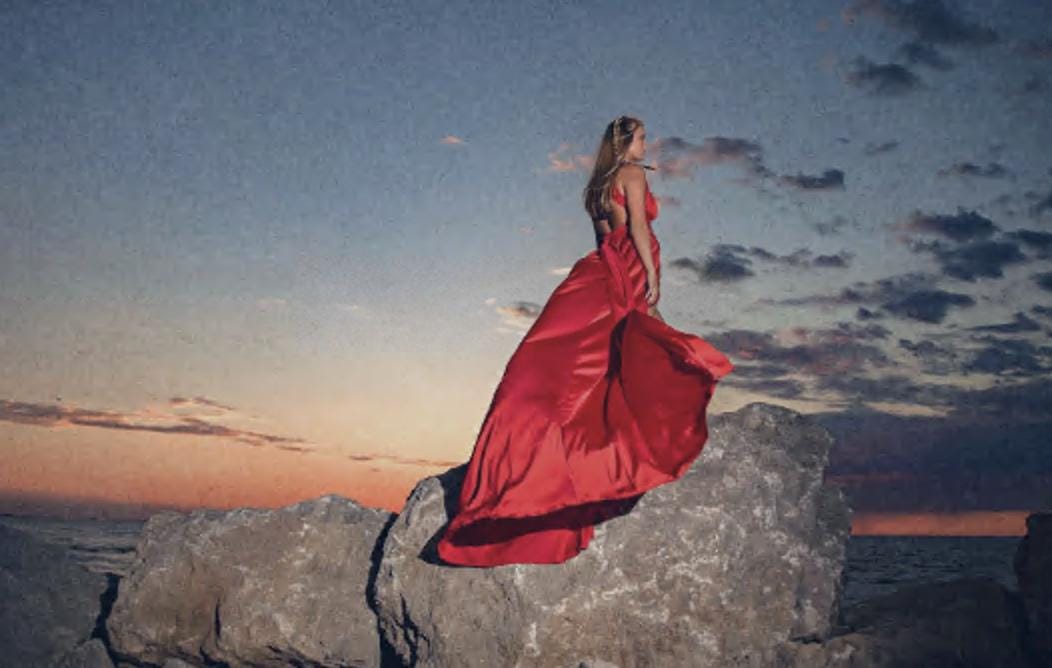 green emerald velvet dress Fashion Red Long Red Prom Dress Sexy Evening Dress Side slit main image 1