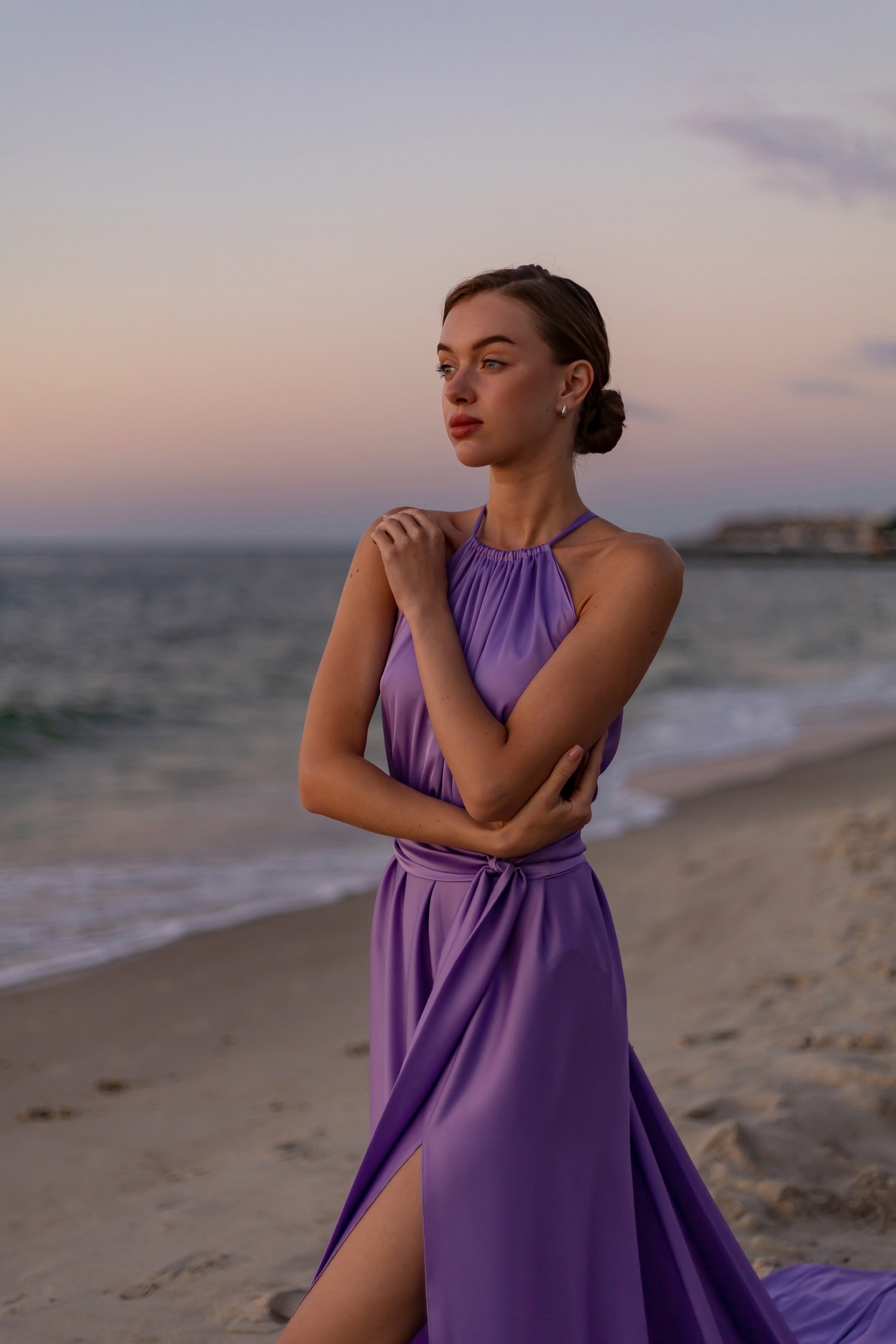 lilac beach dress Lilac Strappy Beach Dress