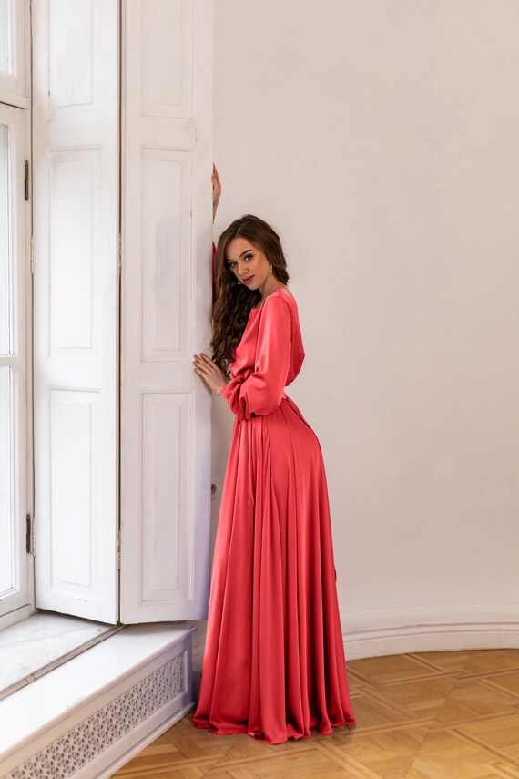 long sleeves ball gown wedding dress Modest Long Sleeves Wedding Dresses Lace Winter Ball Gown Formal Party Dress US14 / Custom Color