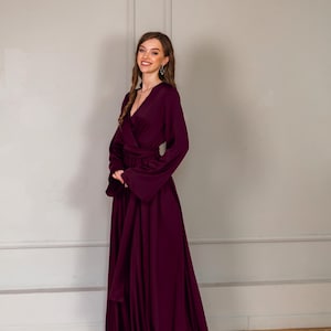 Burgundy Mother of Bride Dress - Etsy