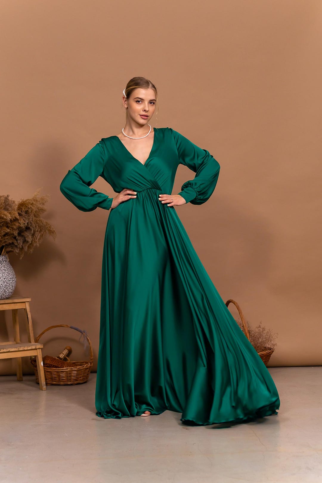 beach dress green Flowy Sage Boho Wedding Sage Green / US12 Tag: adjustable_straps Size:19.5 34/35 making it the definitive AFFORDABLE DESIGNER WEDDING DRESSES