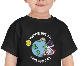 Weltraum Kleinkind-T-Shirt: Raketen Schiff Astronaut Design