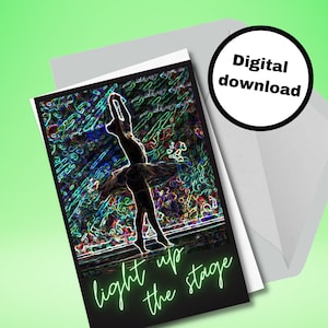 Dance recital/competition card 7x5 inch
