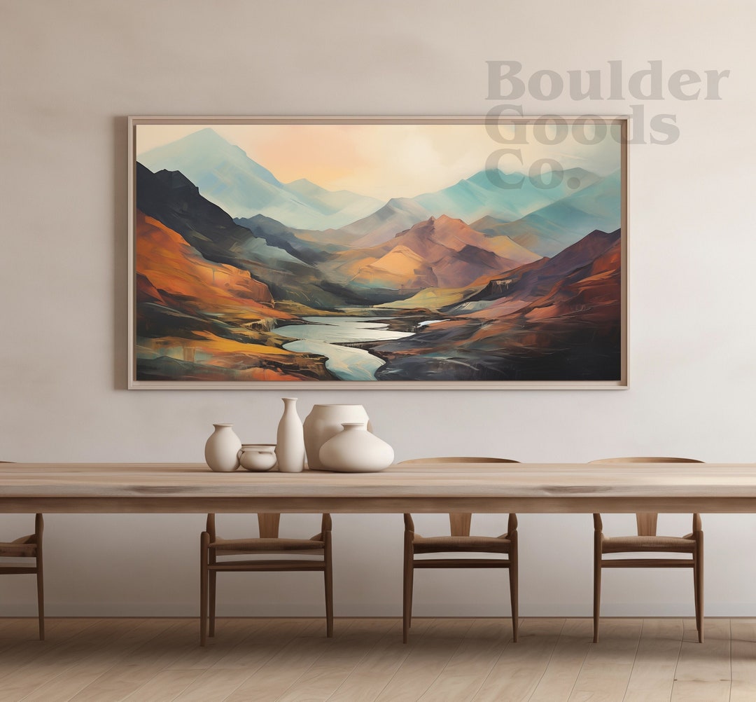 Abstract MOUNTAIN Art, Mountain Landscape Art, MOODY Print, Mountain