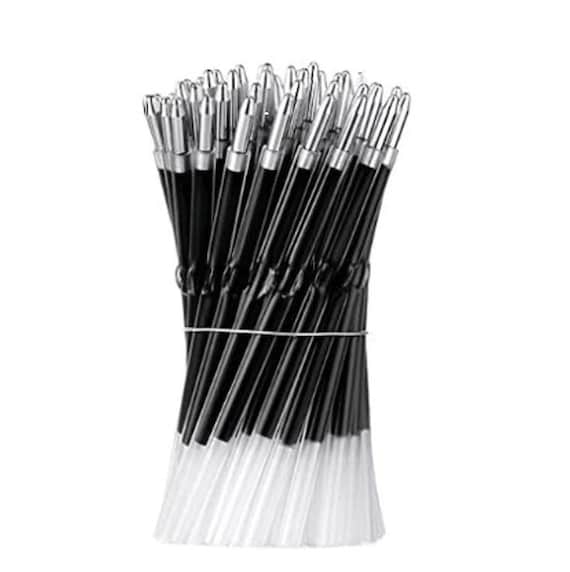 Set of 10 Black Ink Refill Plastic Bead Pen 