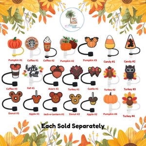 Straw Topper Fall | Thanksgiving | Pumpkin Straw Cover | Tumbler Accessories | Turkey Straw Topper | Stocking Stuffer | Pumpkin Spice Gift