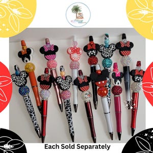 Mouse Pens | Character Pen | Magic Pen | Gift for her | Stocking Stuffers | Office Gift | Christmas Gift | Bling Pen | Bead Pen | Kids Gift