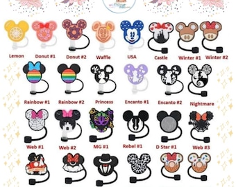 Mouse Straw Topper | Silicone Cup Accessories, Kid Party Favor