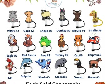 Animal Straw Topper | Silicone Cup Accessories