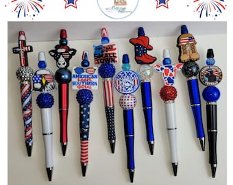 Patriotic Beaded Pen | USA Gift | America | Military Present