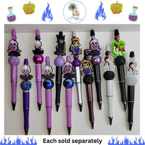 Character Pen | Villain Pen | Office Gift | Focal pen | Bead Pen | Stocking Stuffer | Gift for her | Rhinestone Pen | Halloween Pen | Queen