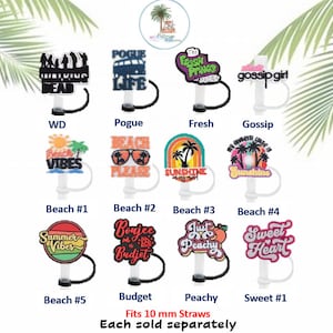 Straw Topper - Sayings (10mm)