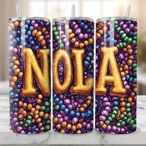 Carnival NOLA Mardi Gras, Mardi Gras 20oz Skinny Tumbler Png, Bourbon Street Party, Fat Tuesday Png, Mardi Gras Tumbler Sublimation Design