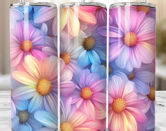 Spring Floral Tumbler Wrap, 20oz Skinny Floral Tumbler PNG Spring Flowers Sublimation Designs, Flower Tumbler Wrap, Digital Download