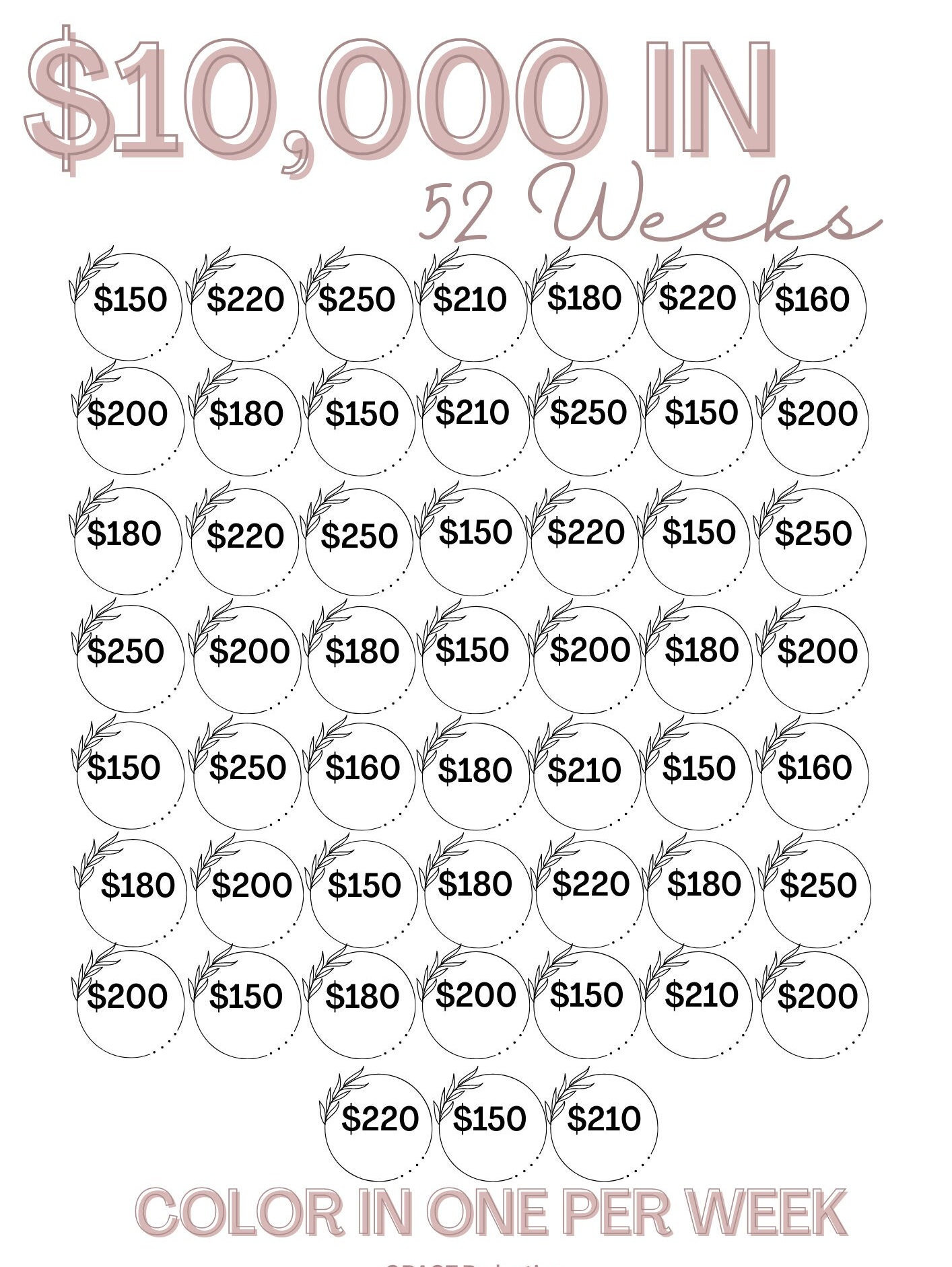 10000 Savings Challenge Printable | 10K Savings Challenge | Savings ...