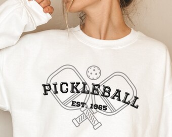 Unisex Pickleball Sweatshirt: Retro Paddleball Sport Clothing