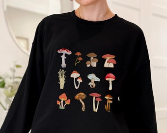 Goblincore Mushroom Sweatshirt: Whimsical Forest Design