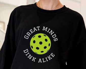 Unisex Pickleball Sweatshirt, Große Köpfe Dink Gleichermaßen, Pickleball Shirt, Pickleball Geschenk, Pickleball Spieler, Sportkleidung, Ruhestand Geschenk