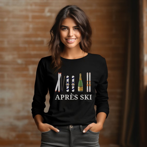 Après Ski Long Sleeve Tee, Winter Sports Shirt, Ski Weekend Trip
