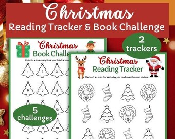 Registro de Leitura de Natal | Diário de Leitura de Dezembro | Contador de Livros de Natal | Desafio de Leitura de Fim de Ano | Registro de Leitura Infantil | Desafio de Leitura
