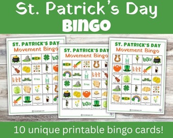 St. Patrick's Day Bingo / St. Patrick's Day-spel / St. Patrick's Day-festspel / St. Patrick's Day-festspel för kontoret / St. Patrick Bingo