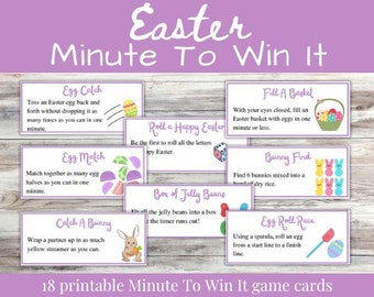 Easter Minute To Win It Cards