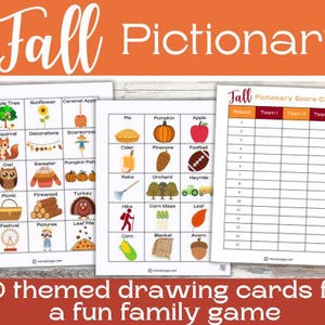 Fall Pictionary, Printable Kids Activities, Fall Activities For Preschooler, Drawing Game, Printable Games For Classroom, Classroom Games