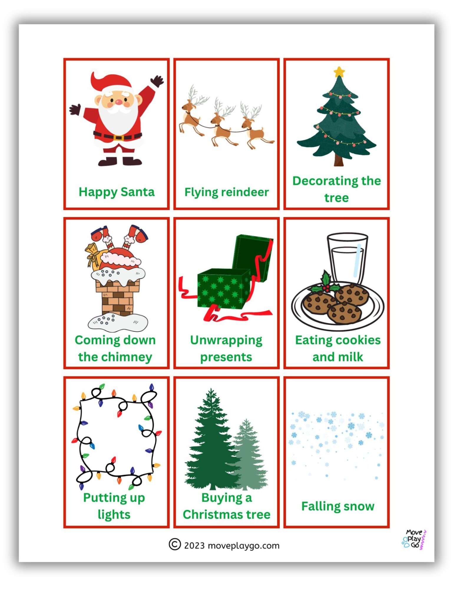 Printable Christmas Charades for Kids, Christmas Games Printable ...