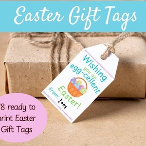 Etiquetas para regalos de Pascua / Etiquetas para golosinas de Pascua / Etiquetas para regalos de Pascua para el aula / Etiquetas para golosinas de Pascua imprimibles / Etiquetas para regalos de Pascua para maestros / Etiquetas para dulces