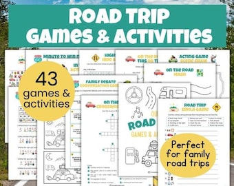 Pasta de Jogos para Viagem de Carro com Crianças | Pasta para Viagem de Carro no Verão | Jogos de Viagem | Atividades para Férias em Família | Atividades para Viagem de Carro | Sem Telas