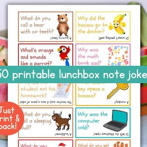 Kids Lunchbox Jokes | Lunch Box Notes | School Lunch Notes | Lunchbox Cards | Kids Jokes | Lunch Box Jokes | Love Mom | Printable Dad Jokes