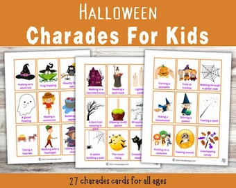 Halloween Charades, Halloween Party Games, Family Game Night, Classroom Games, Halloween For Kids, Halloween Games For Adult, Halloween Game
