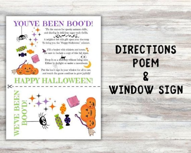 Boo Basket Printable Bundle, You've Been Boo'd Printable, Halloween ...