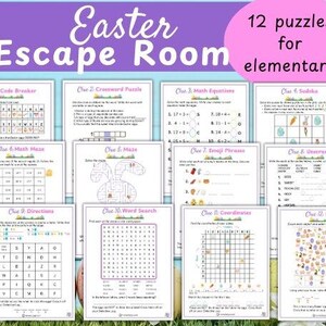 Ostern Escape Room druckbare / Ostern Puzzle Kinderzimmer / Ostern Puzzle / Escape Room Klassenzimmer Aktivität / Detektiv Spiel für Kinder