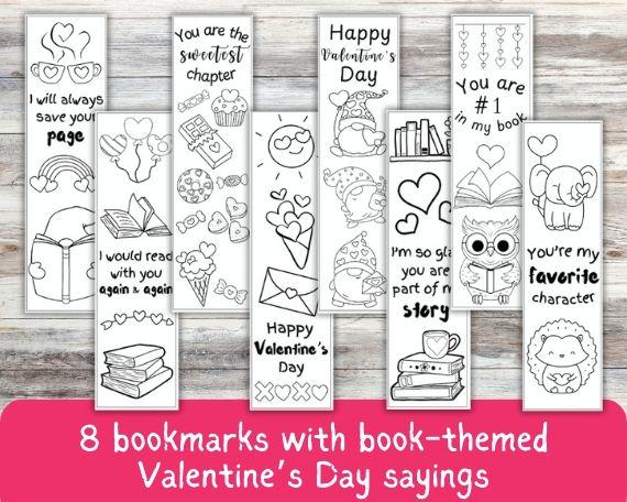 Printable Bookmarks for Classroom Valentines / Class Valentine #39 s