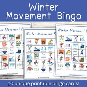 Winter Movement Bingo
