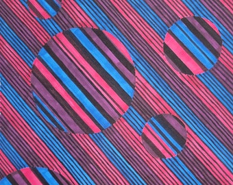 Abstract Art Print, Geometric Wall Decor, Pink Purple Blue Black, 9x12