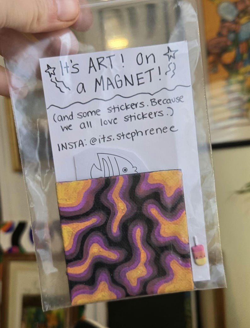 Handmade magnets, Unique refrigerator magnets, Fun fridge magnets, Artistic magnets, Creative gifts, Unique gifts, Surprise art Bild 7
