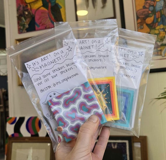 Handmade magnets, Unique refrigerator magnets, Fun fridge magnets, Artistic magnets, Creative gifts, Unique gifts, Surprise art