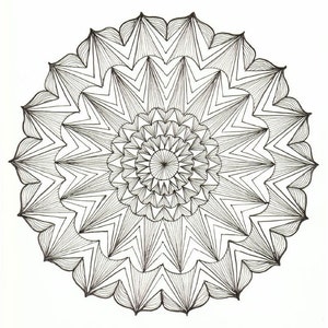 Stampabili da colorare Mandala disegnati a mano, colorazione di arte geometrica, pagine da colorare di consapevolezza, download di file digitali