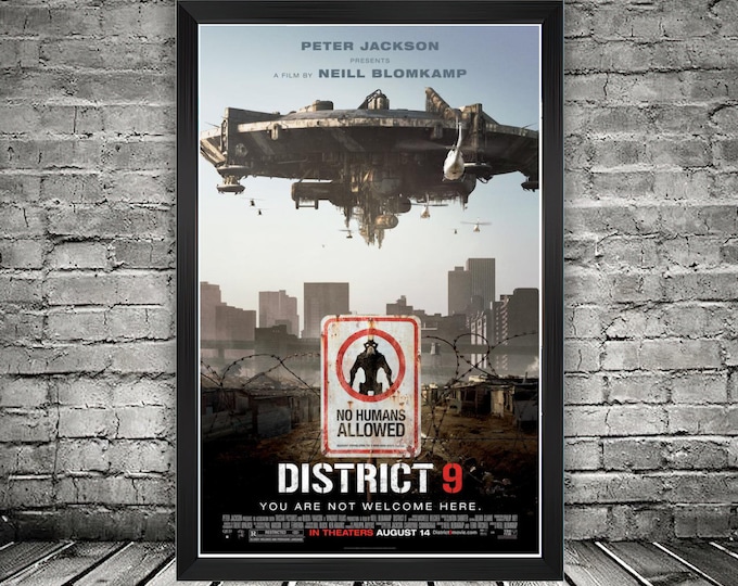 District 9 (2009) Movie Posters | Fantasy Sci-Fi Posters | Home Decor | House Warming Gift | Game Room Poster | Space Aliens | Gift Idea