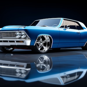 1966 Chevy Chevelle SVG and PNG files, Office Art, Wall Art, Muscle Car, Man Cave Decor, Gift for Him, Car poster, Canvas Art
