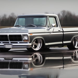 1979 Ford F100 SVG, Classic Car, Vintage Car, Wall Art, Muscle Car, Gift for Him, Man Cave Decor, F100 Ford Truck, AI Art Downloadable