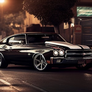 1970 Chevelle SVG, Classic Car, Vintage Car, Wall Art, Muscle Car, Man Cave Decor, Man Cave Decor, Retro, Hot Rod, Gift For Him, Car Art